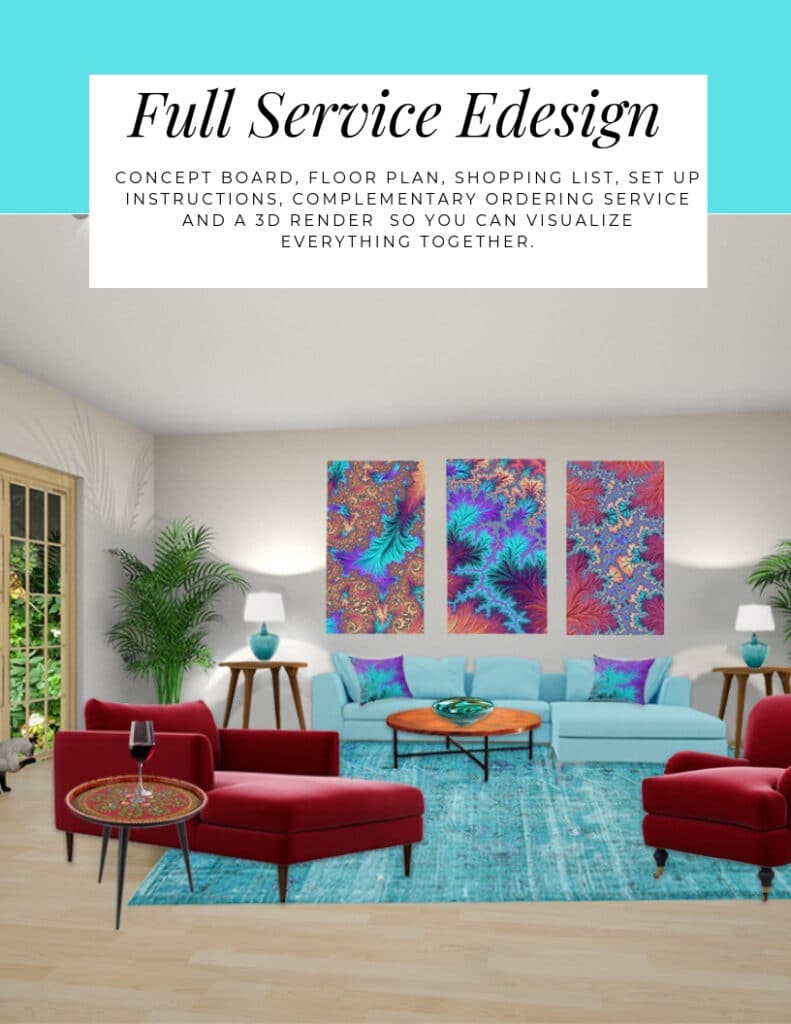 Full Service Edesign package by Northern Lights Home Staging and Design.