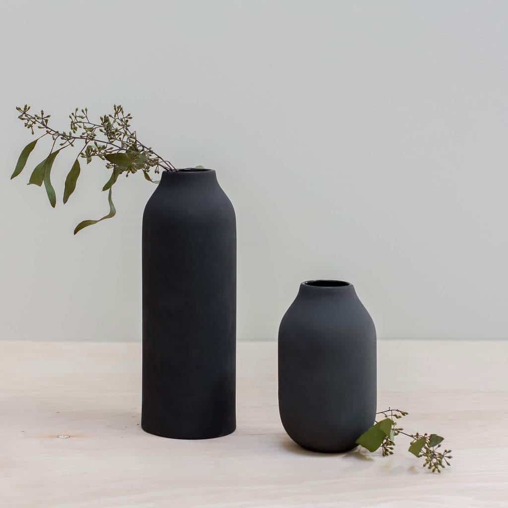 BLACK ENGOBE VASE SET- Photo from The Citizenry #affiliate