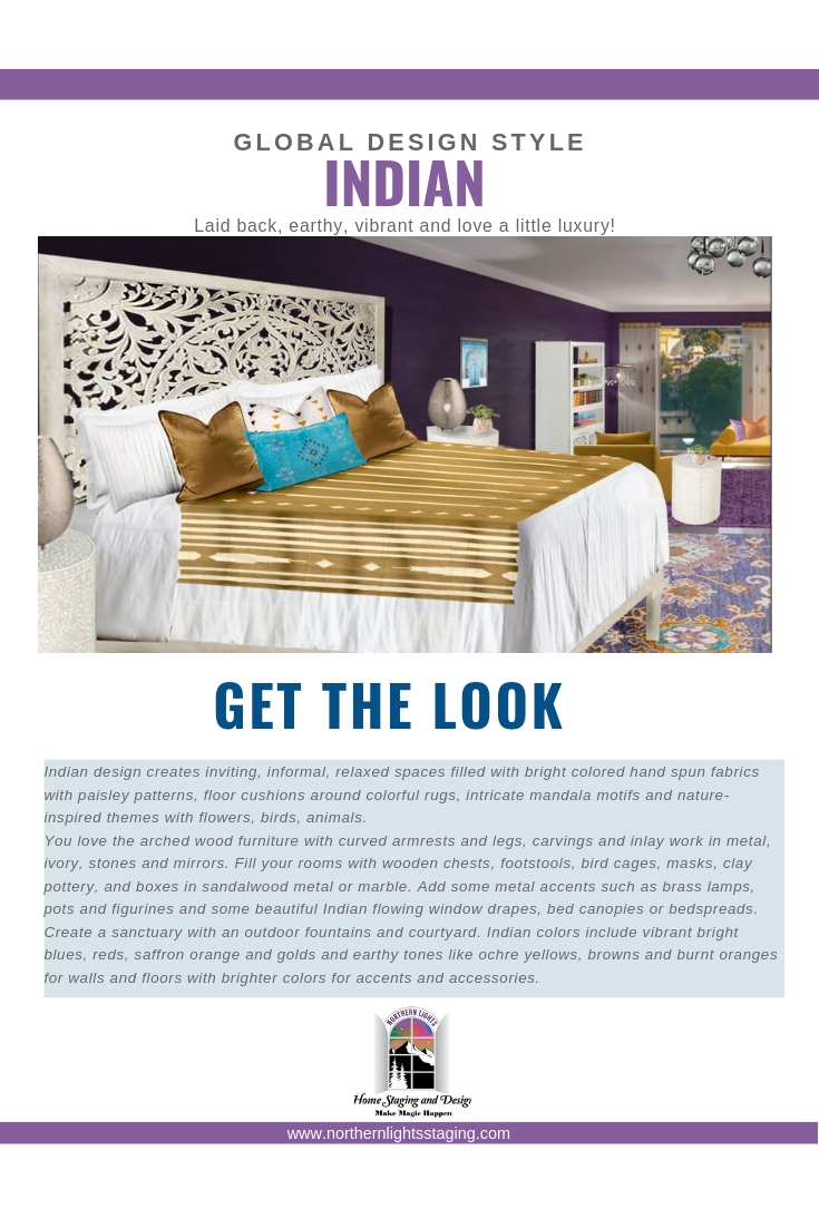 Get the Look-Indian Style Interior Design. Beautiful bedroom design incorporates the essence of Indian style design which is laid back, earthy, vibrant and luxurious. Love purple? This design uses Pantone’s color Love Symbol #2, celebrating Prince. #globalstyle #interiordesign #mexicanstyle #bohemian #globaldecor #furniture #livingroom #eco-friendly #interiordecorating #edesign #onlinedesign #homedecor #moderndesign #interiordecorating #edesign #onlinedesign #homedecor #moderndesign #bedroom #lovesymbol#2 #prince #purple #luxuriousbedroom