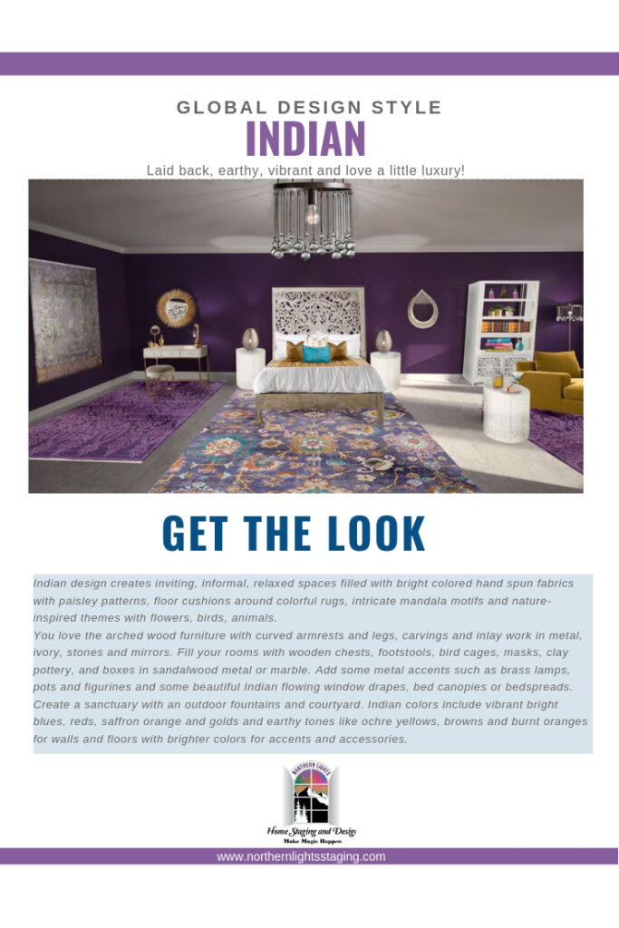 Get the Look-Indian Style Interior Design. Beautiful bedroom design incorporates the essence of Indian style design which is laid back, earthy, vibrant and luxurious. Love purple? This design uses Pantone’s color Love Symbol #2, celebrating Prince. #globalstyle #interiordesign #mexicanstyle #bohemian #globaldecor #furniture #livingroom #eco-friendly #interiordecorating #edesign #onlinedesign #homedecor #moderndesign #interiordecorating #edesign #onlinedesign #homedecor #moderndesign #bedroom #lovesymbol#2 #prince #purple #luxuriousbedroom