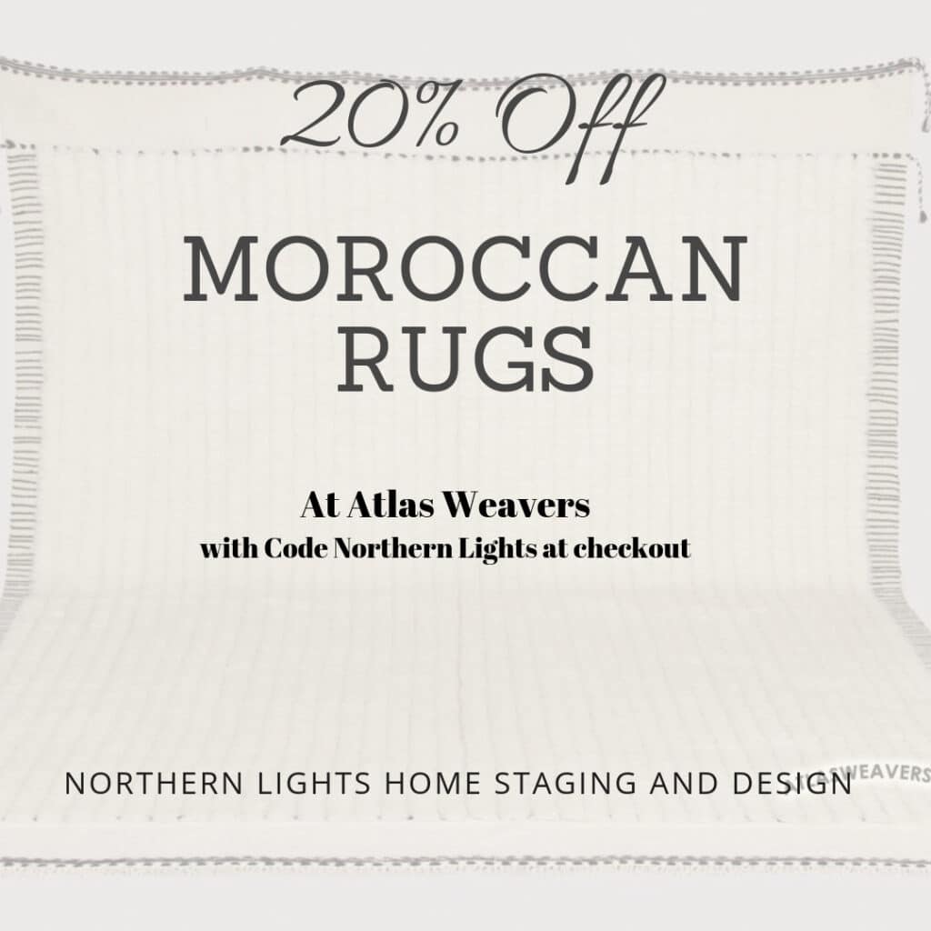 Get 20% off any non-sale rug at Altas Weavers with code “northern lights” at check out.