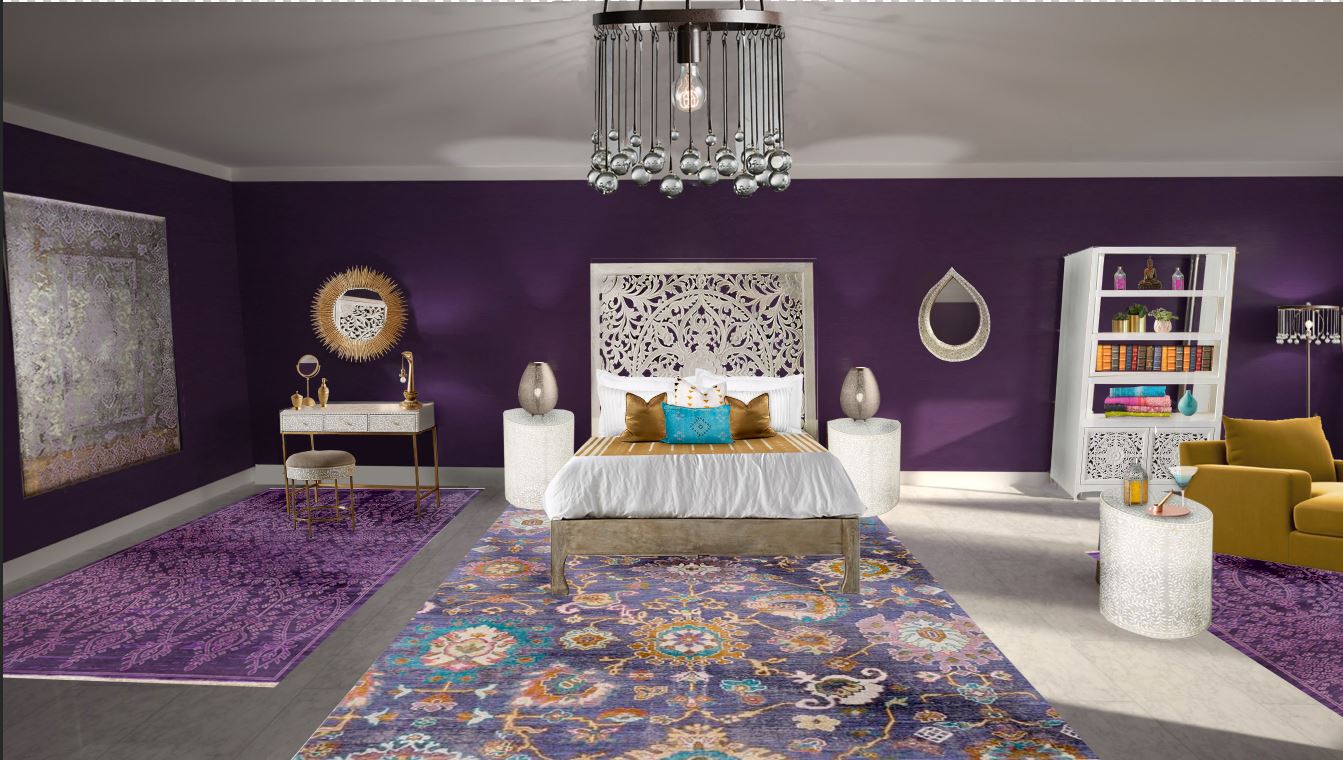 Global Design Style-Indian. Laid back, earthy, vibrant and luxurious. Beautiful bedroom design by Northern Lights Home Staging and Design #globalstyle #interiordesign #Indianstyle #bohemian #globaldecor #furniture #livingroom #eco-friendly #sustainabledesign #interiordecorating #edesign #onlinedesign #homedecor #sustainabledesign #interiordecorating #homedecor