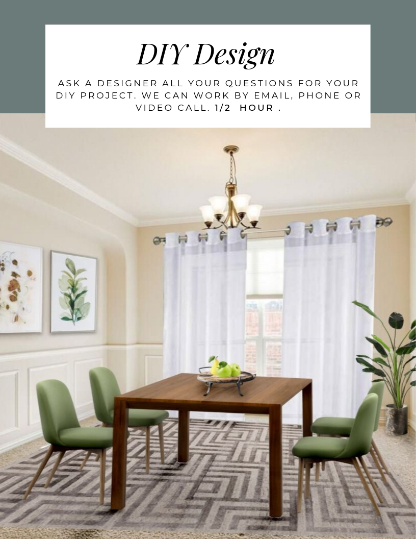 DIY special. Pick my brain, ask all your questions for your DIY home design project for up to 30 minutes by phone, email or video call. Northern Lights Home Staging and Design. #designer #interiordesign #designconsultation #designeroncall #designquestions