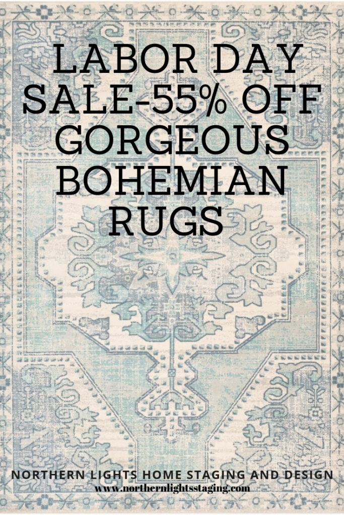 Labor Day Sale 55% off. Get the look of Bohemian and global style with these beautiful rugs. 55% off and free shipping through Labor Day. #rugs #sale #bohemian #boho #globalstyle #moroccan #turkish #livingroom #homedecor #blackandwhite #virtualdesign #interiordesign #interiordecorating #affiliate