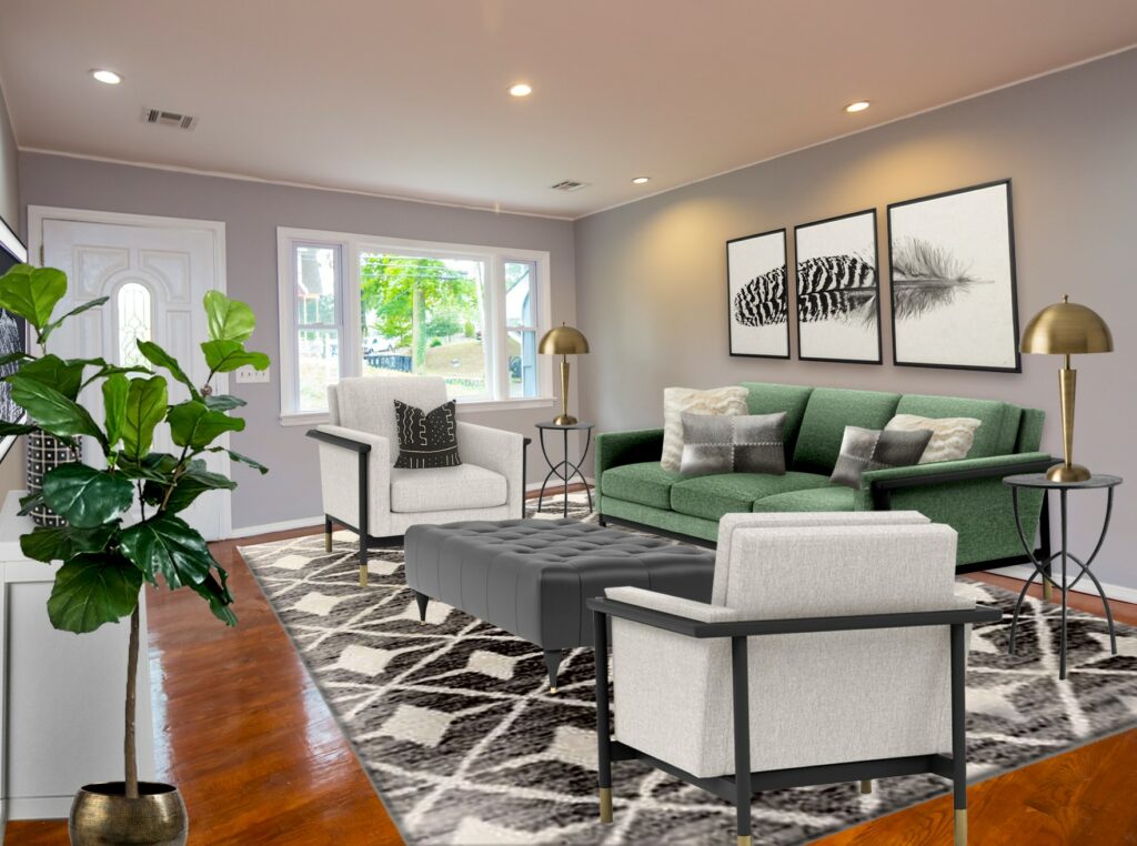 Virtual home staging by Northern Lights Home Staging and Design #homestaging #virtualhomestaging #virtualstaging #electronicstaging #edesign #onlinedesign #realestatemarketing