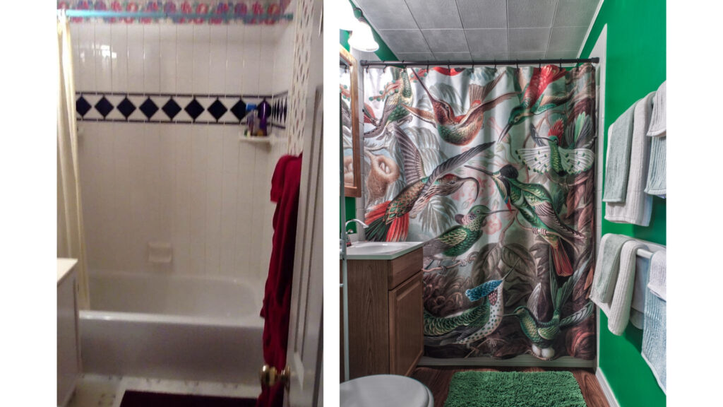 Bathroom before and after home staging and design