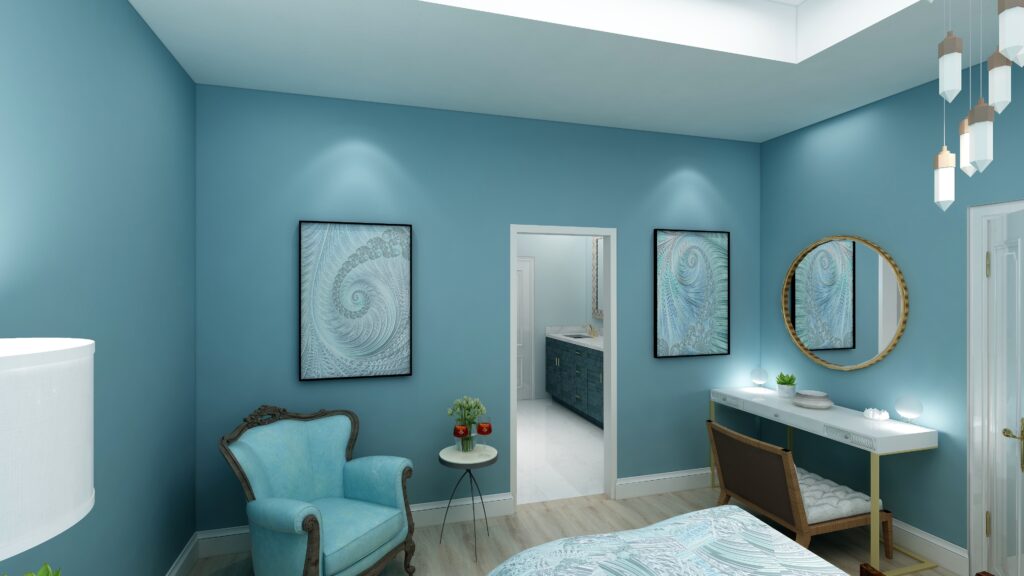 Using Benjamin Moore's 2021 Color of the Year Aegean Teal by NOrthern Lights Home Staging and Design
