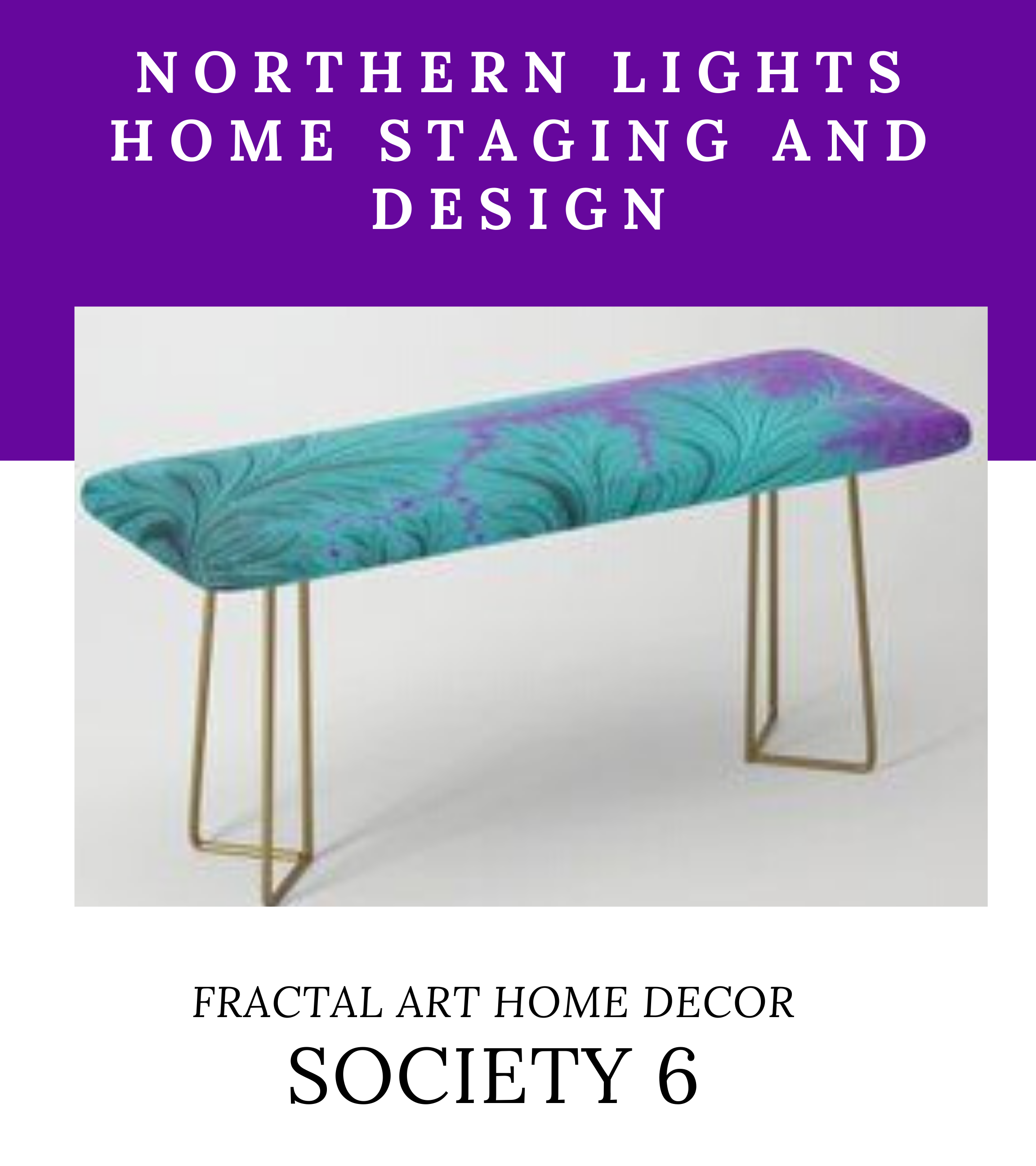 Northern Lights Home Staging and Design on Society 6- Fractal Art Home Decor