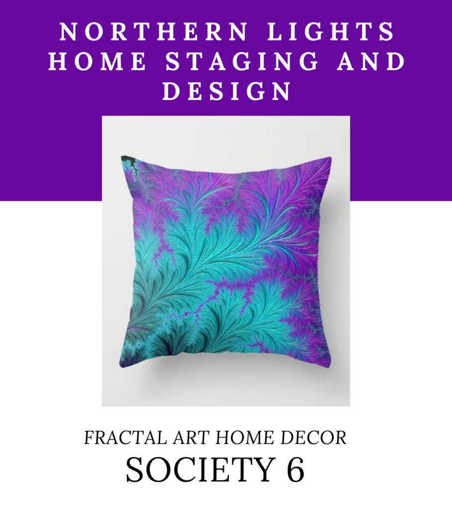 Northern Lights Home Staging and Design on Society 6- Fractal Art Home Decor