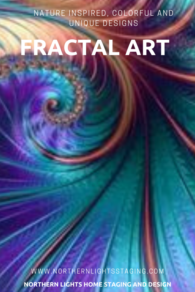 Fractal Art Gallery of Designs by Northern Lights Home Staging and Design. Designs available in art prints and home decor at SSP Studio and Gallery and Society6