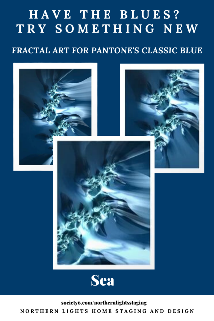 Fractal Art to go with Pantones 2020 color of the year, Classic Blue