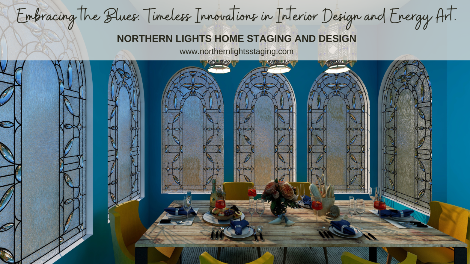 Embracing the Blues: Timeless Innovations in Interior Design and Energy Art.