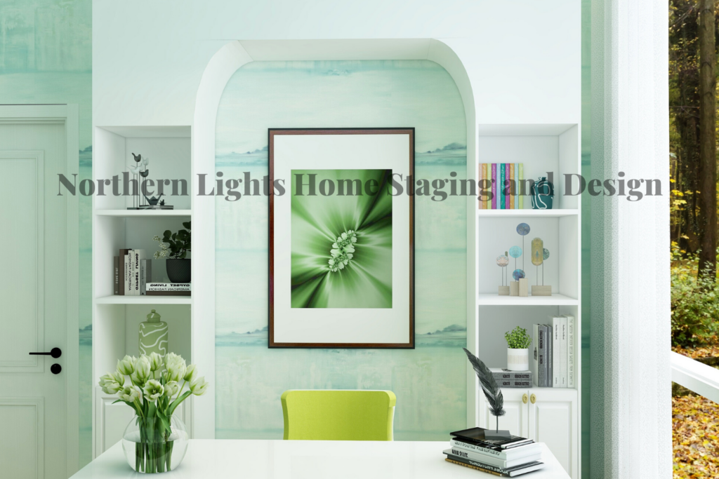 free virtual office zoom background by Northern Lights Home Staging and Design