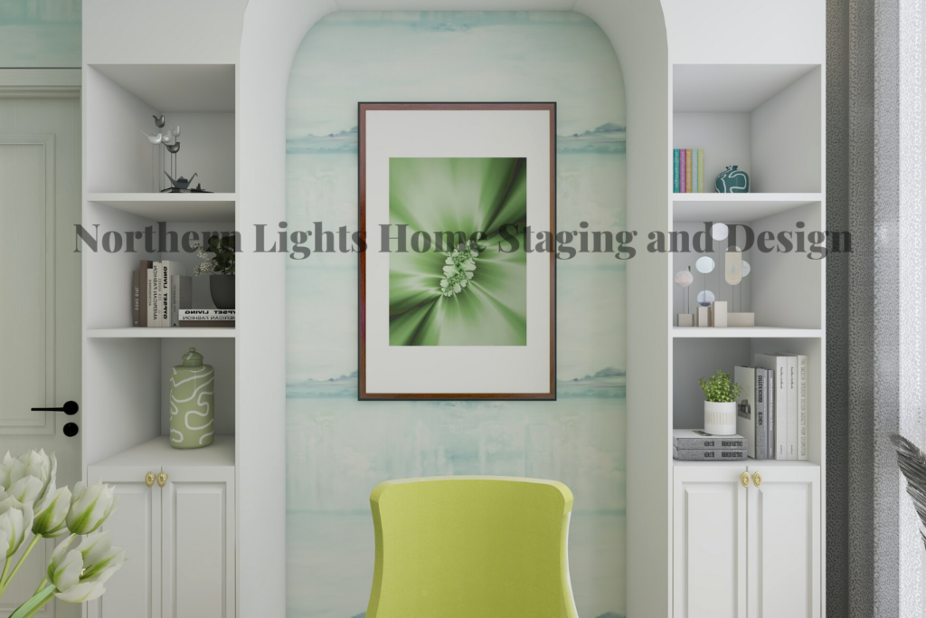 free virtual office zoom background by Northern Lights Home Staging and Design