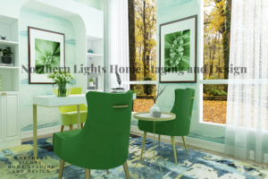 Purchase this high resolution virtual office background for Zoom by Northern Lights Home Staging and Design
