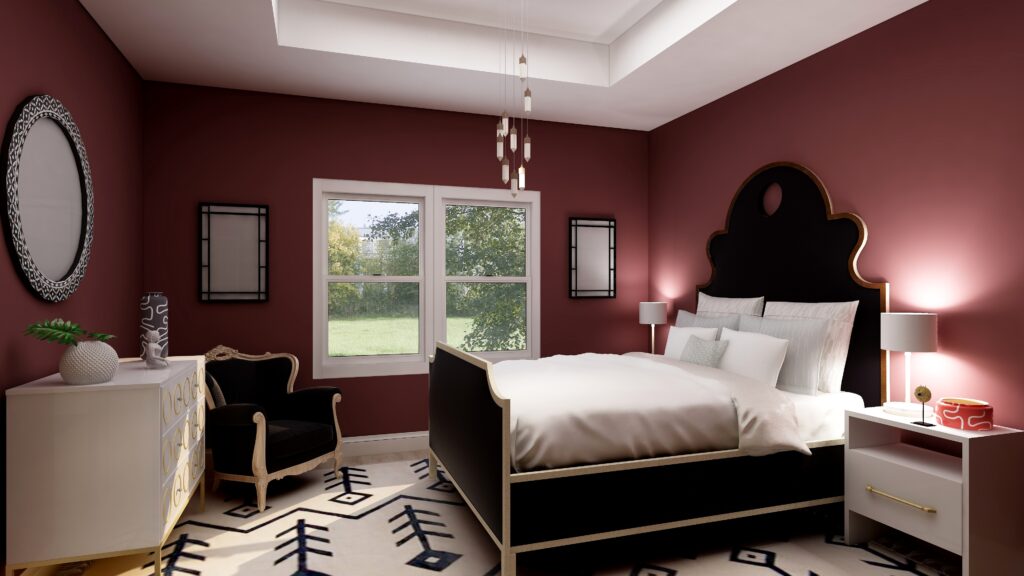 HGTV Home by Sherwin-Williams 2021 Color of the Year: Passionate. Edesign by Northern Lights Home Staging and Design