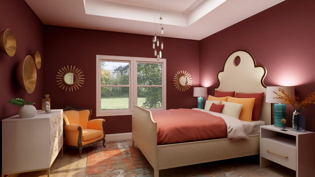HGTV Home by Sherwin-Williams 2021 Color of the Year: Passionate. Edesign by Northern Lights Home Staging and Design