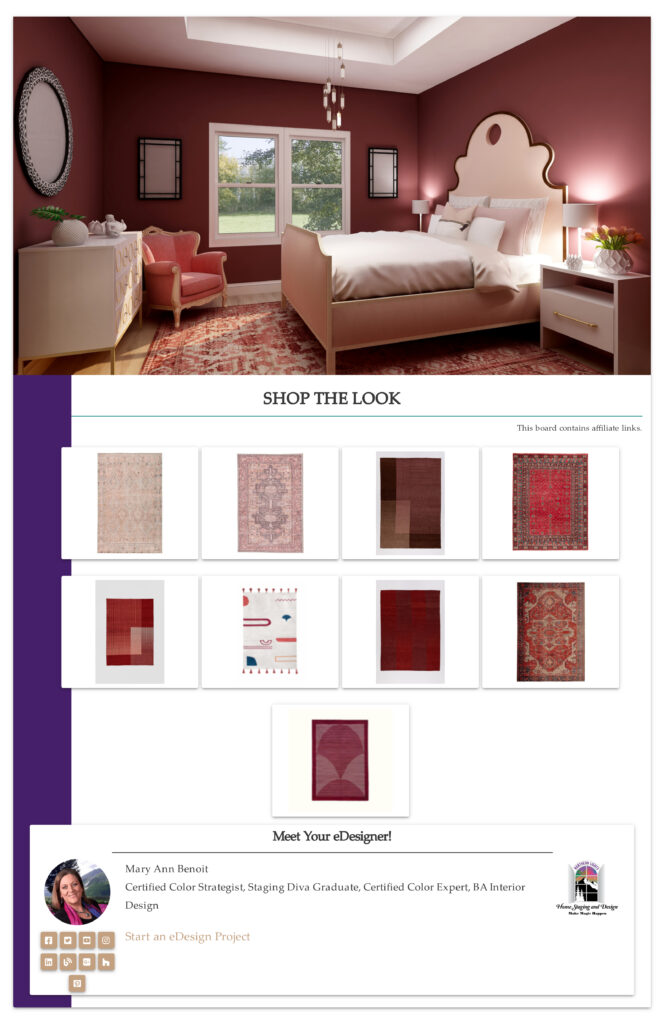 Red and pink global style rugs