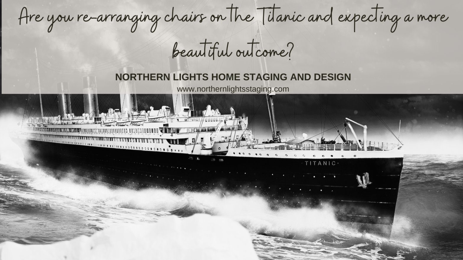 Are you re-arranging the chairs on the titanic and expecting a more beautiful outcome?