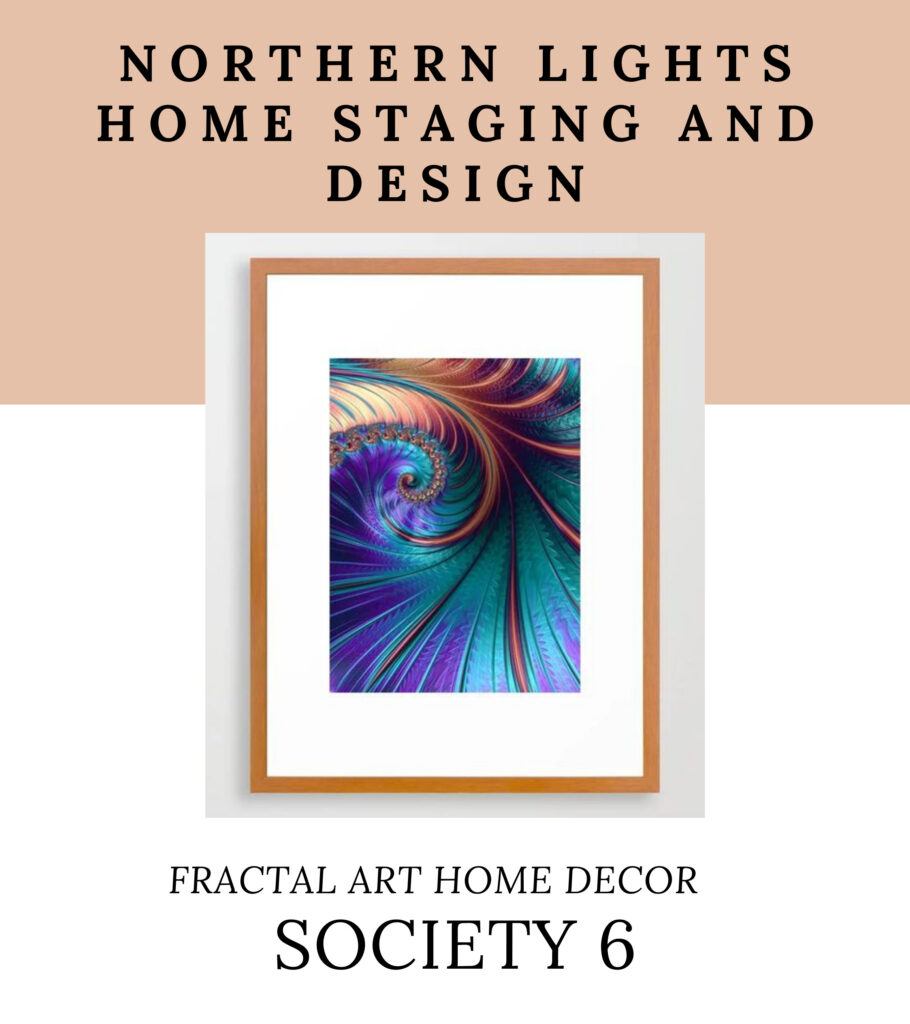 Northern Lights Home Staging and Design Fractal Art Home Decor on Society 6