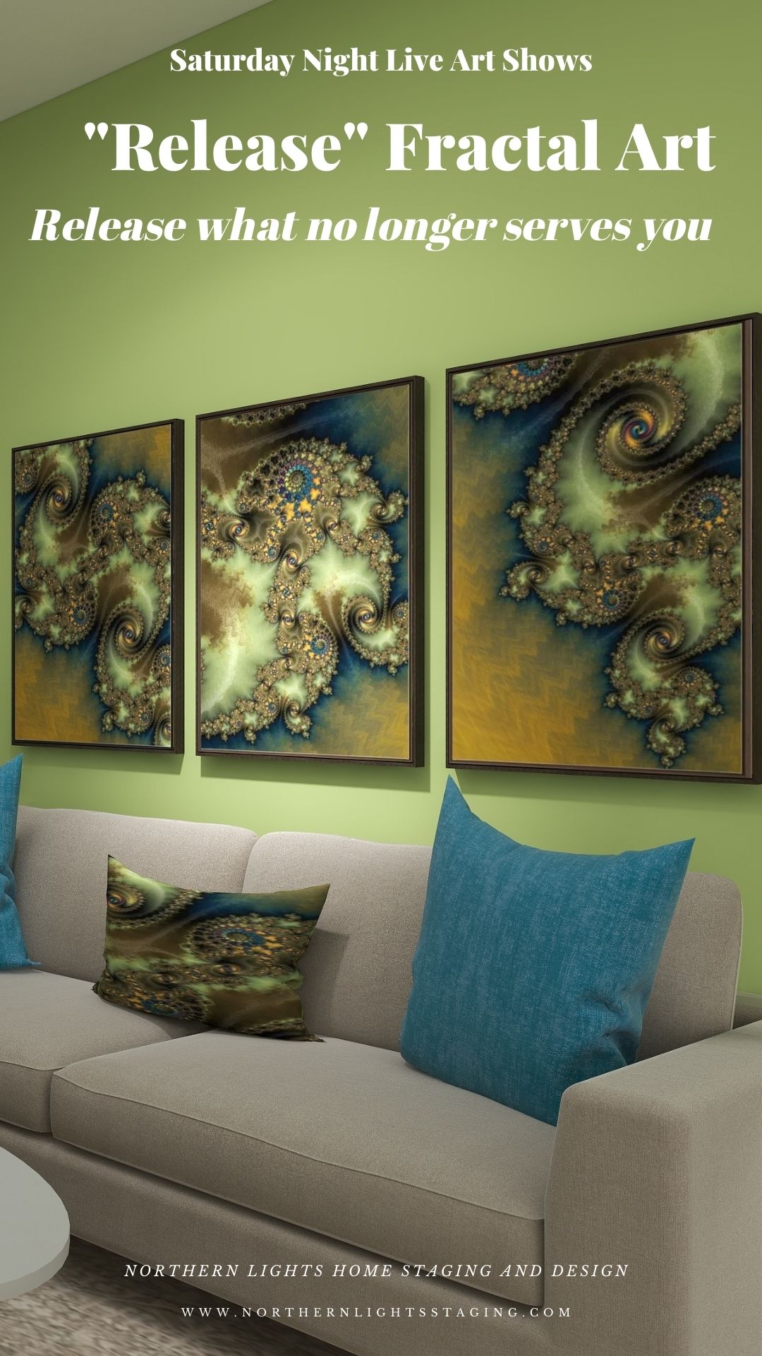 Saturday Night Live Art Shows- "Release" Fractal Art by Mary Ann Benoit of Northern Lights Home Staging and Design