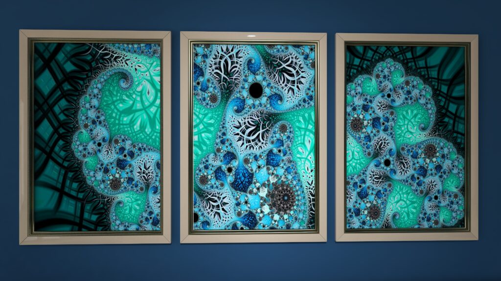 Saturday Night Live Art Shows- "Attachments" Fractal Art by Mary Ann Benoit of Northern Lights Home Staging and Design