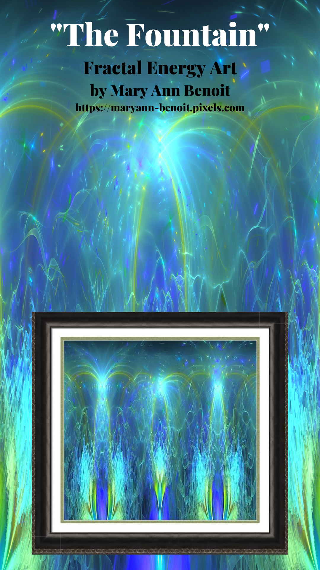 "The Fountain" fractal art by Mary Ann Benoit on Pixels.com