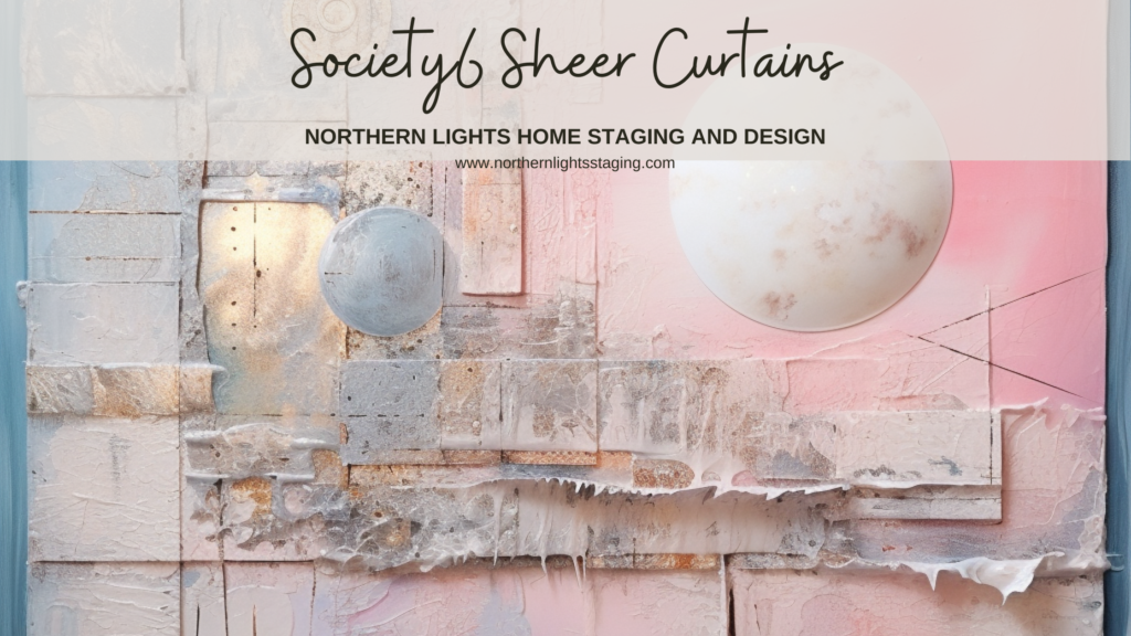 Society6 Energy Art Sheer Curtains by Northern Lights Home Staging and Design