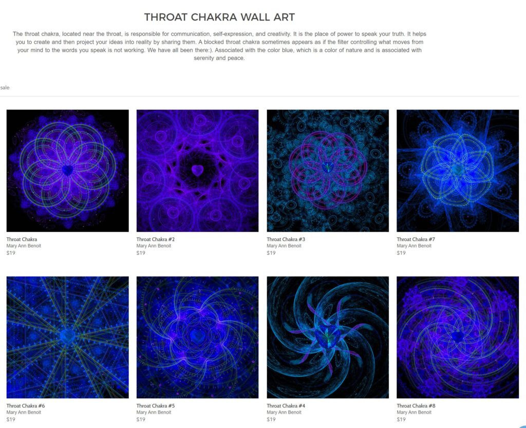 Throat Chakra energy art