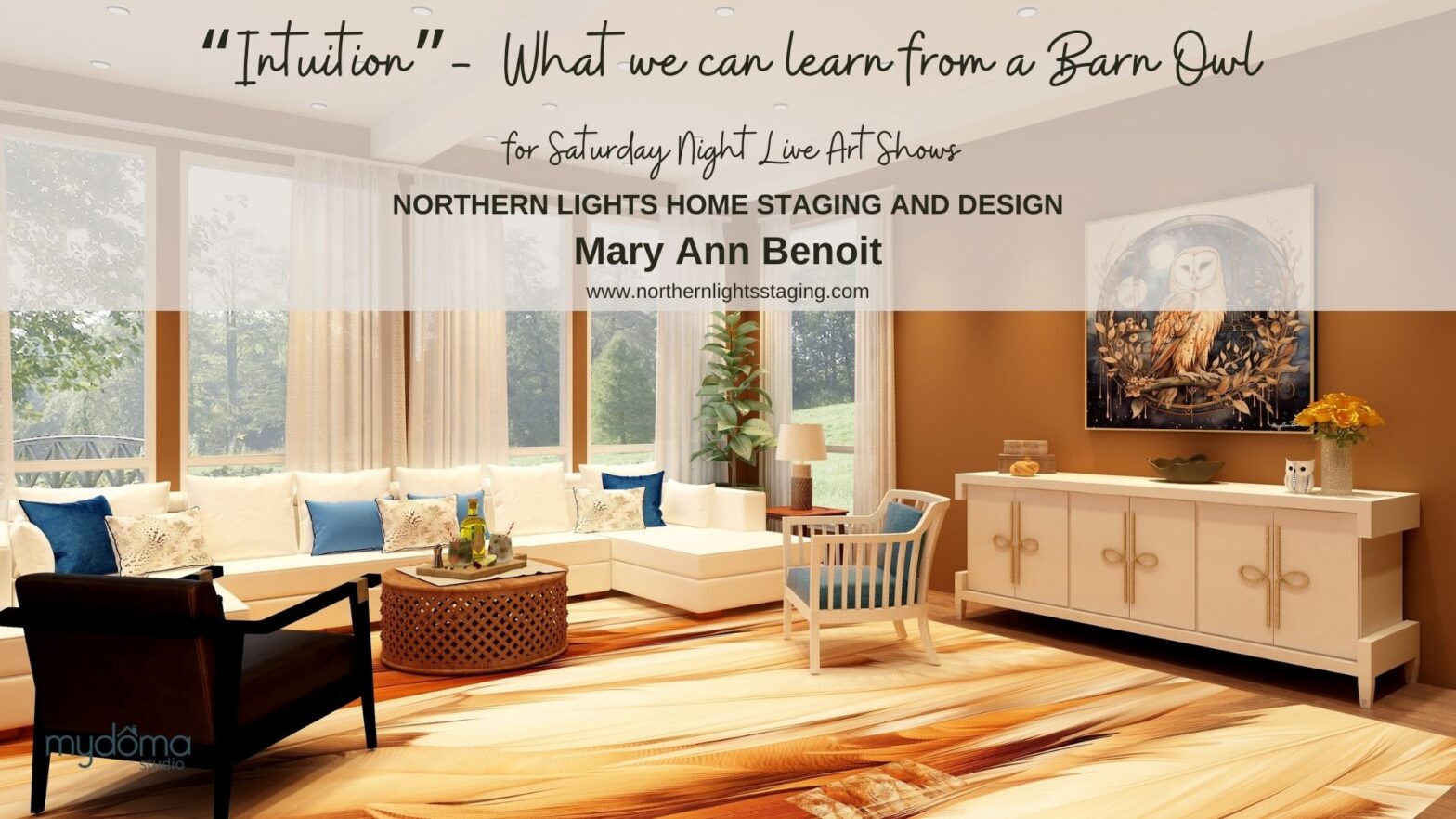 "Intuition" energy art and Interior Design by Mary Ann Benoit of Northern Lights Home Staging and Design.