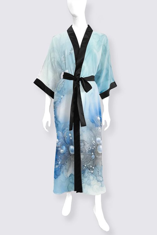 Transforming Number 21 Phoenix Long Satin Kimono