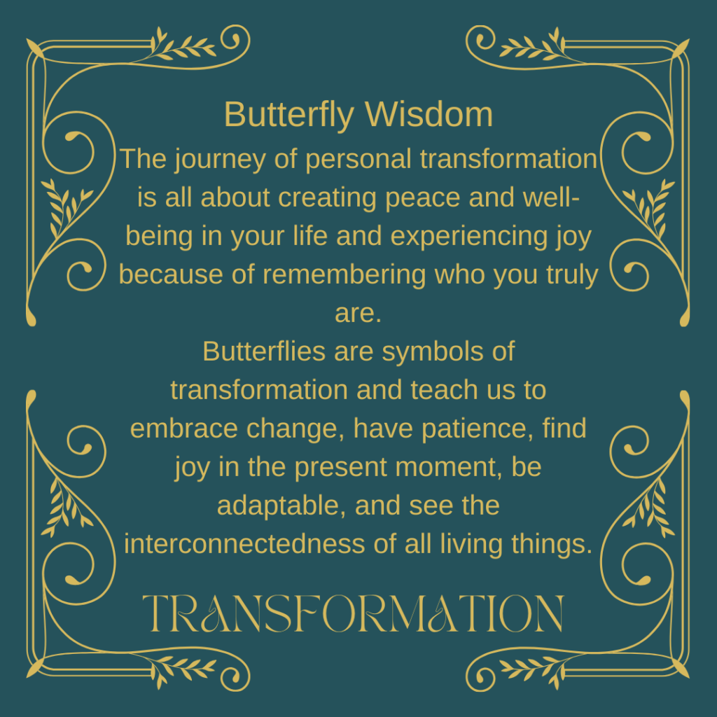 "Transformation"- Butterfly Wisdom Energy art by Mary Ann Benoit in "A Message From The Animals", a digital oracle deck on Deckible.