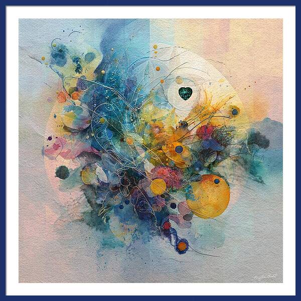 This collection is about connection—to yourself, others, the natural world, and the universe. Each glowing, ethereal piece begins with a digital art base and is overlaid with sacred geometry and symbols: a fractal heart and the Flower of Life. These elements amplify the energy of each piece, creating a visual reminder of the beautiful, unseen web of life that links us all.